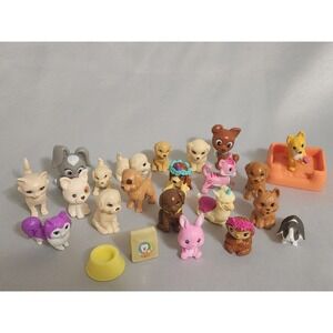 Lot Of Barbie Pet, Dogs Puppies Kitty Cats & Bowls